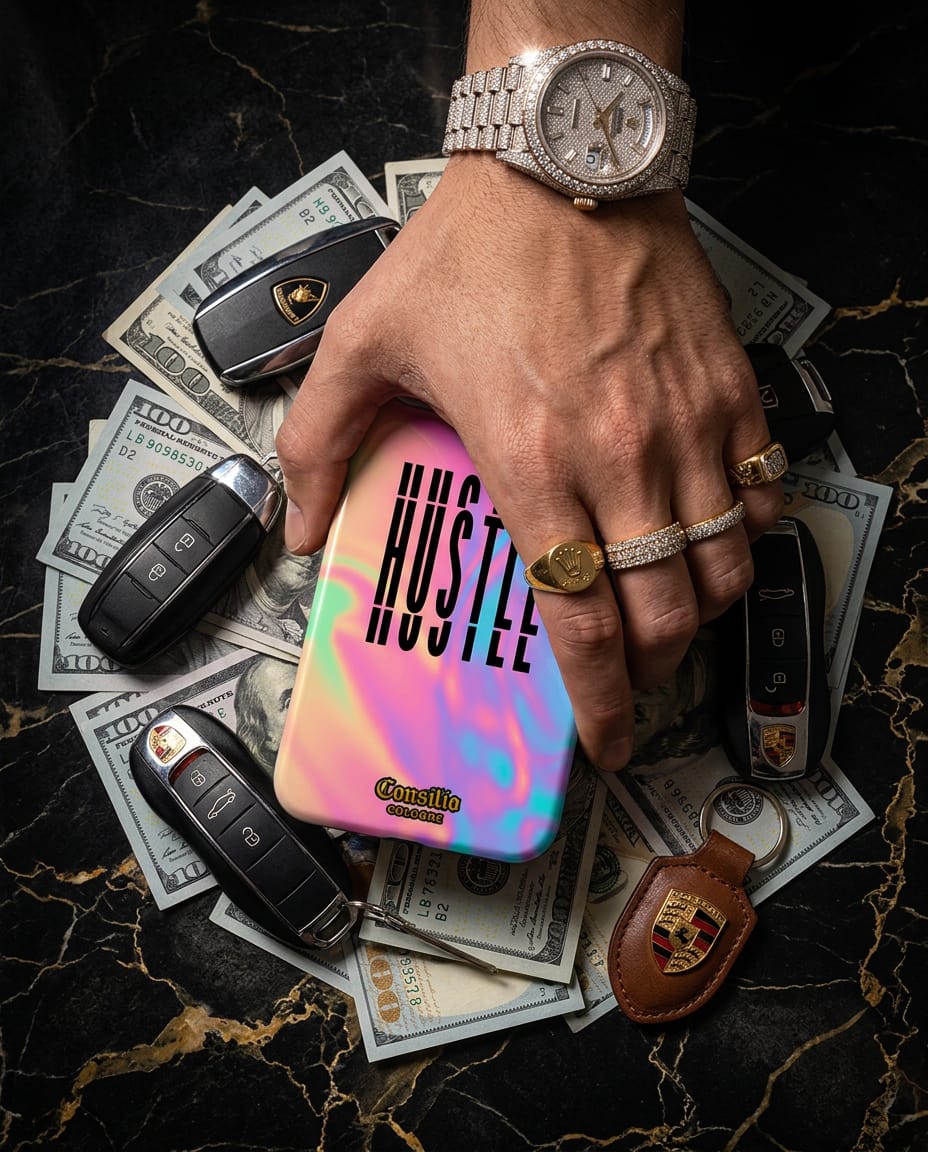 Hustle Holo Flatlay